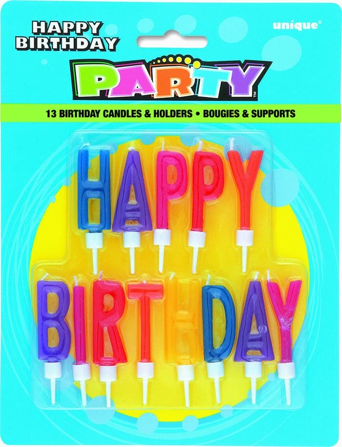 Birthday Letter Cake Candles