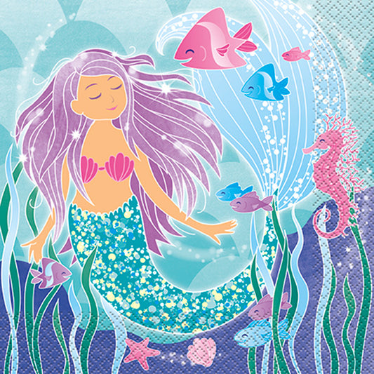 Mermaid Luncheon Napkins 16ct