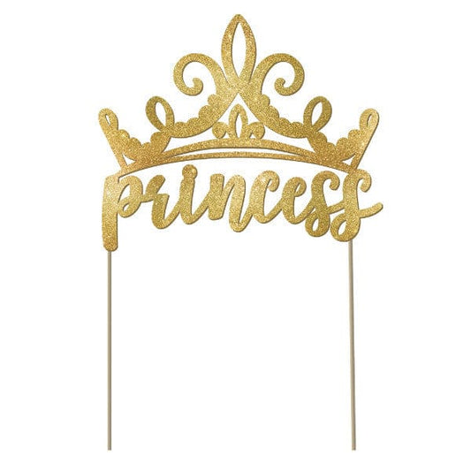 Disney Princess 5 x 6in Gold Glitter Cake Pick Topper
