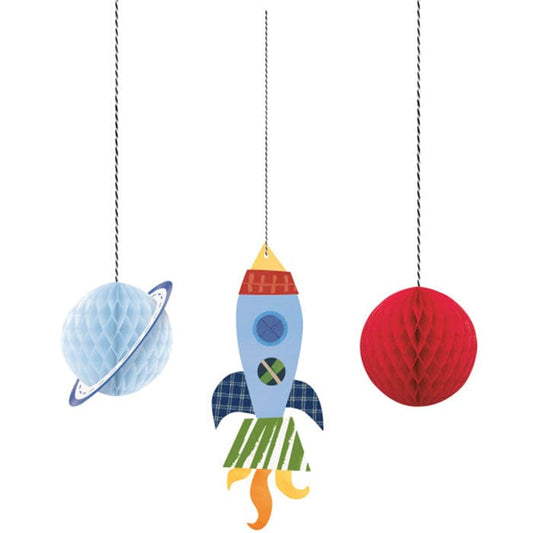 Outer Space Hanging Decorations 3 Ct
