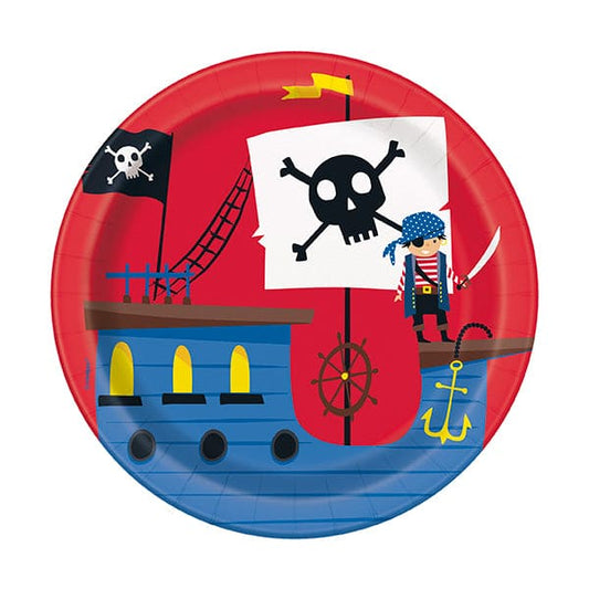 Ahoy Birthday 7in Round Luncheon Paper Plates 8 Ct