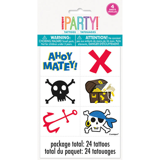 Ahoy Pirate Tattoos 24 Ct
