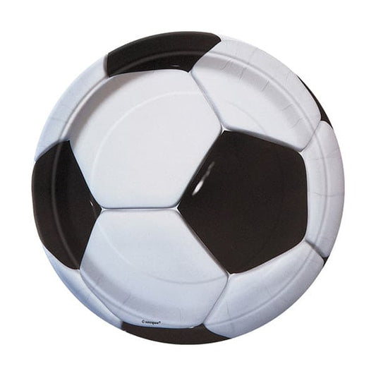 Soccer 7in Round Luncheon Paper Plates 8 Ct