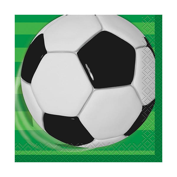 Soccer Beverage Napkins 16 Ct