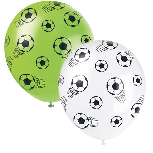 Soccer 12in Latex Balloons 5 Ct