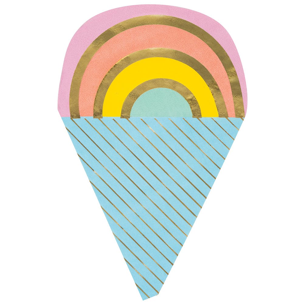 Pastel Ice Cream Shaped Luncheon Napkins 16ct