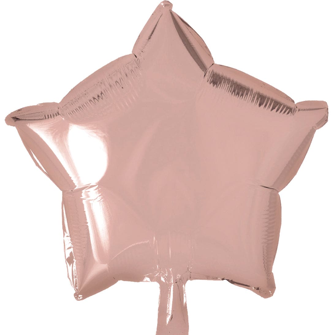 19" Star Shape Rose Mylar Balloon