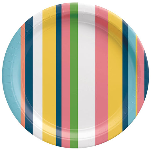 Summer Hues 10in  Round Banquet Paper Plates 20ct