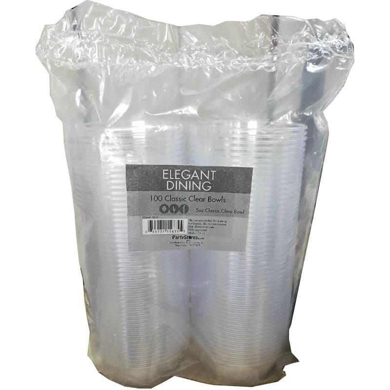 Classic Clear 5oz Plastic Bowls 100 Ct