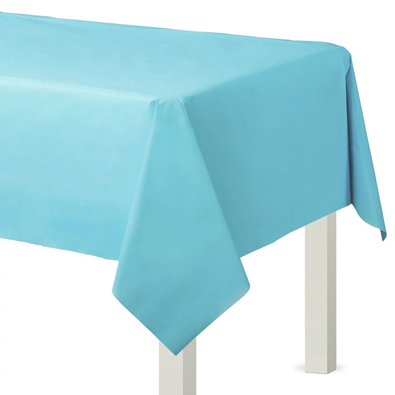 Flannel Backed Table Cover 54in x 108in - Caribbean Blue