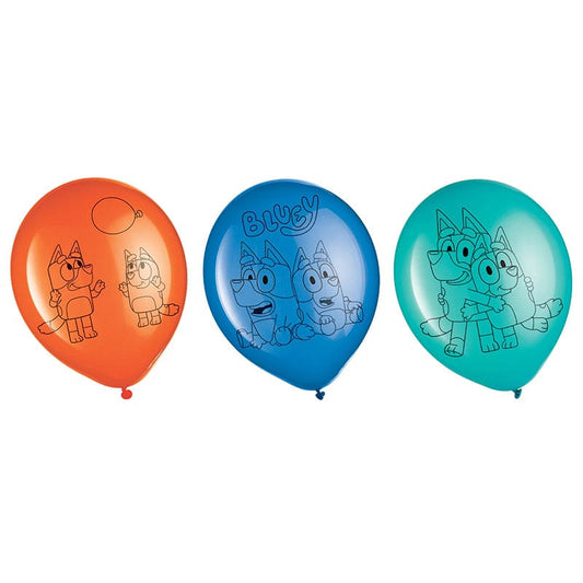 Bluey 12in Latex Balloons 6 Ct