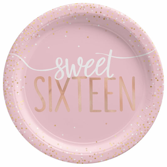 Sixteen Blush 7in Round Luncheon Paper Plates 8ct