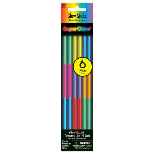 Glow Stick 8in Tri Color 6 Ct