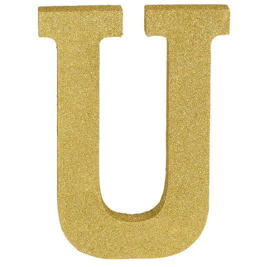 Letter U Glitter