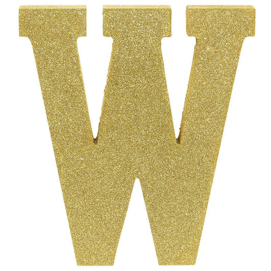 Letter W Glitter