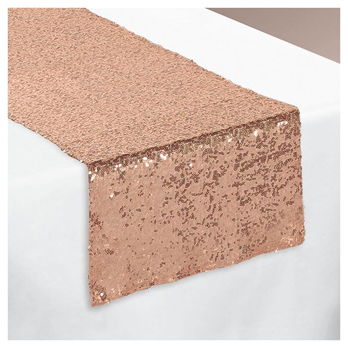 Rose Gold Sequin 13in x 6ft Table Runner