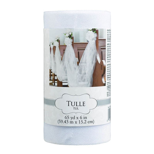 Tulle Spool - White 6" x 65 yards