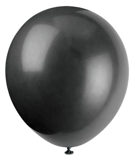 9" Black Latex Balloons 20ct