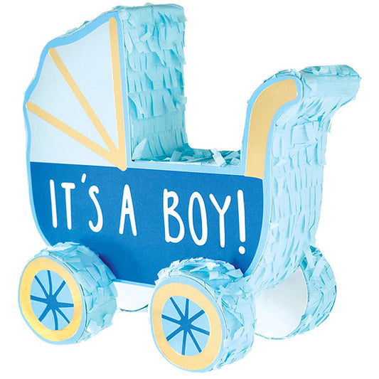 Blue Baby Carriage Mini Decoration