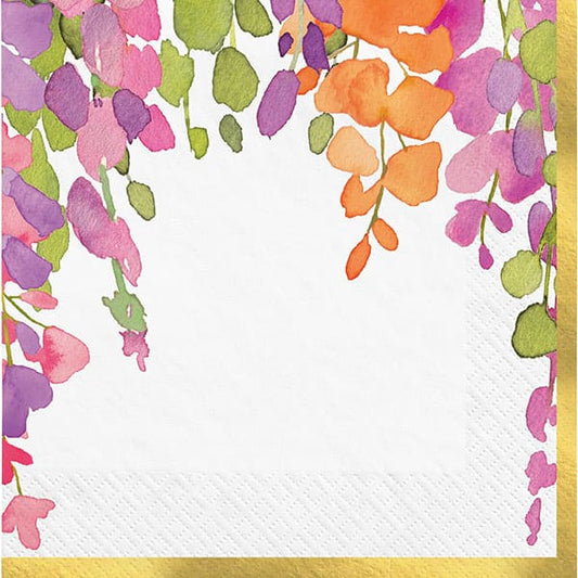 Romantic Floral Luncheon Napkins 16 Ct