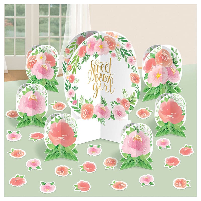 Floral Baby Table Centerpiece Decorating Kit 20 Ct