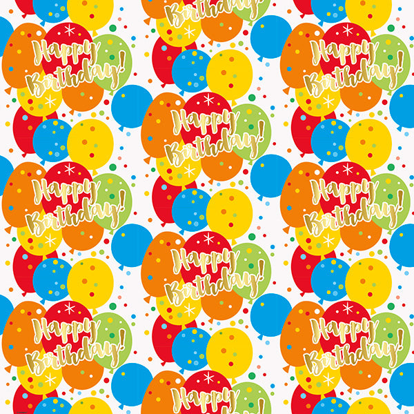 Glitzy Gold Birthday 5ft Gift Wrap