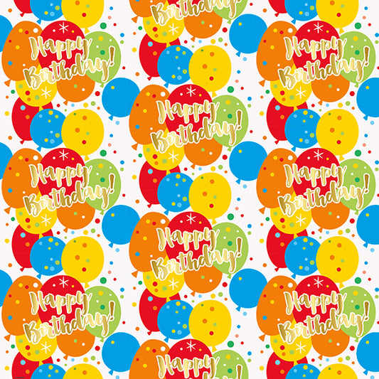 Glitzy Gold Birthday 5ft Gift Wrap