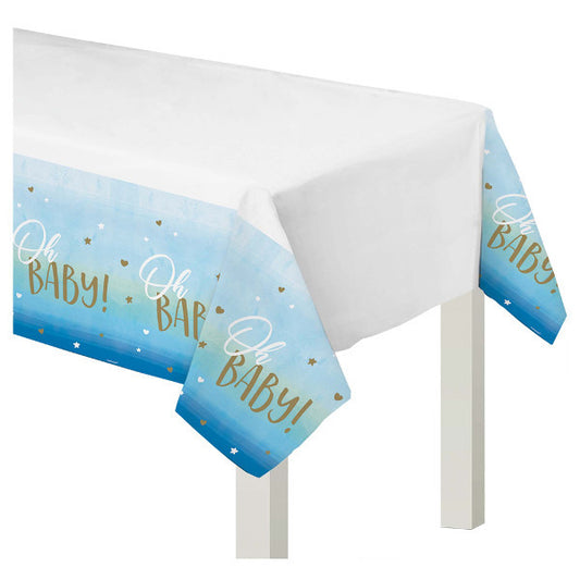 Oh Baby Boy 54 x 102in Plastic Table Cover