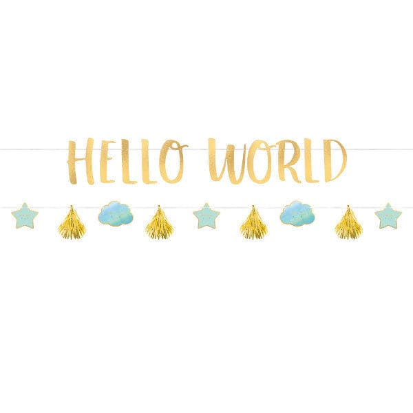 Oh Baby Boy Hello World Letter Banner Kit
