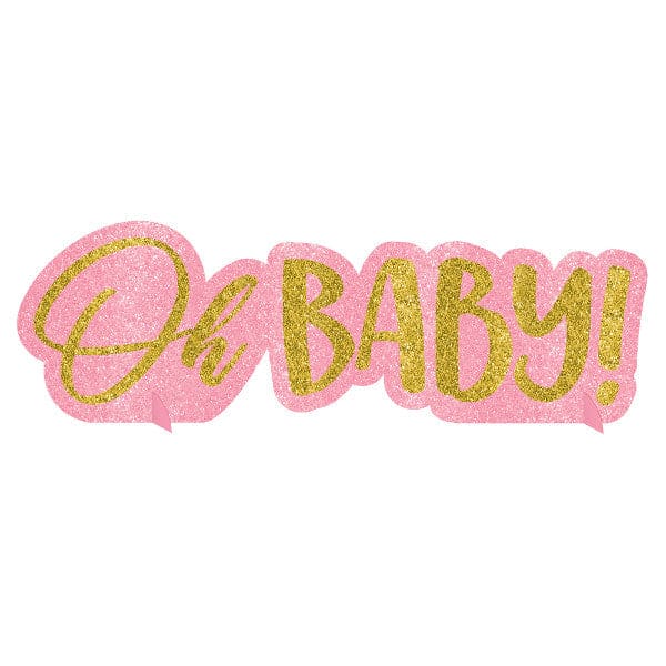 Oh Baby Girl Glitter Centerpiece