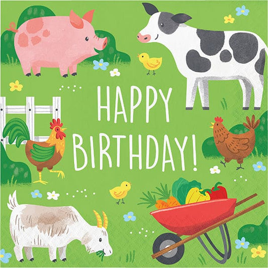 Farm  Animals Luncheon Napkins 16 Ct