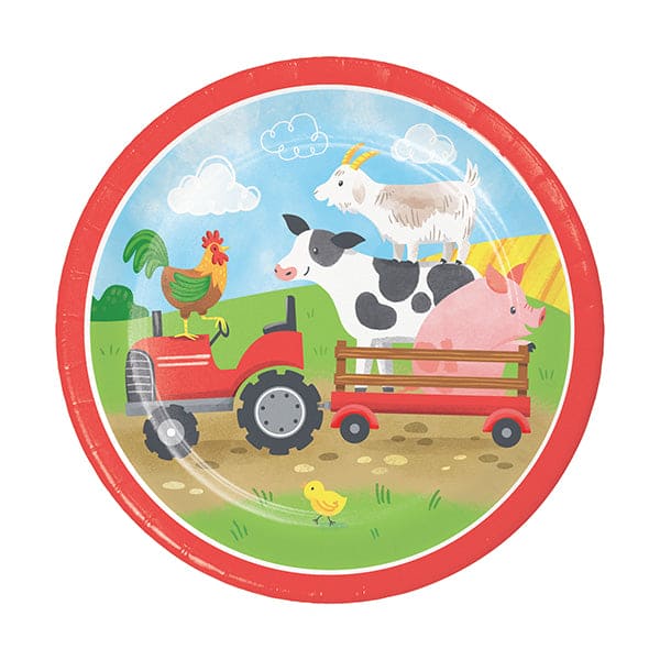 Farm  Animals 7in Round Luncheon Paper Plates 8ct