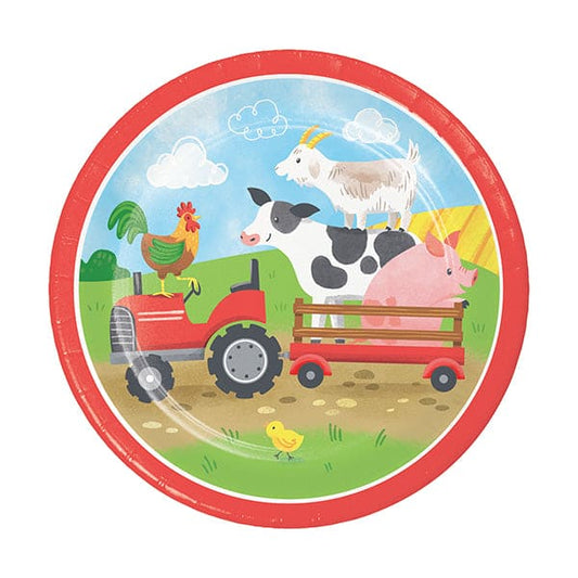 Farm  Animals 7in Round Luncheon Paper Plates 8ct