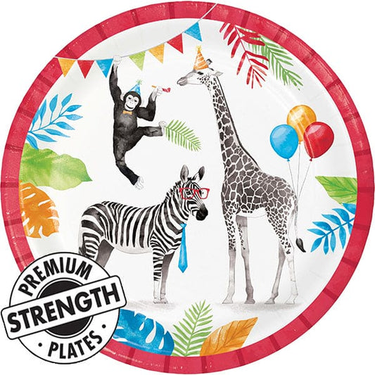 Party Animals 9in Round Dinner Paper Plates 8 Ct