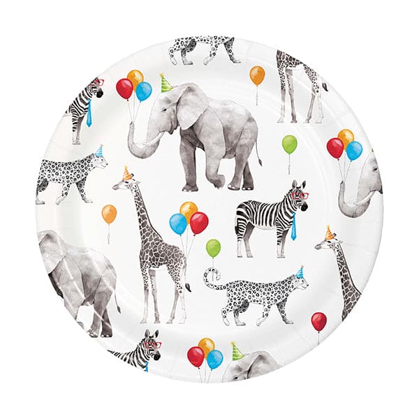 Party Animals 7in Round Luncheon Paper Plates 8 Ct