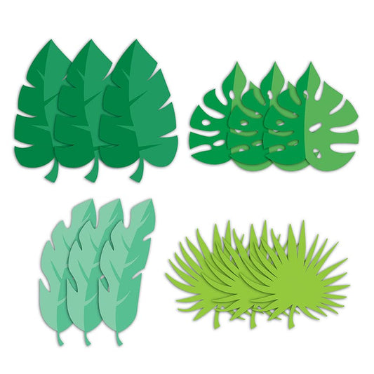 Party Animals Leaf Cutouts 12 Ct