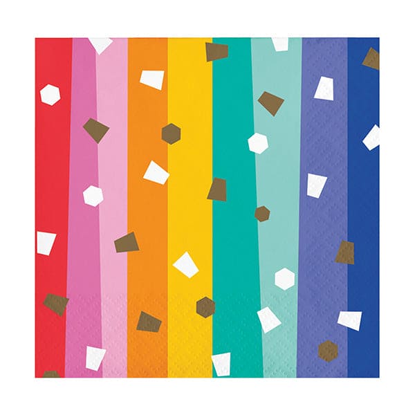 Birthday Confetti Beverage Napkins 16 Ct