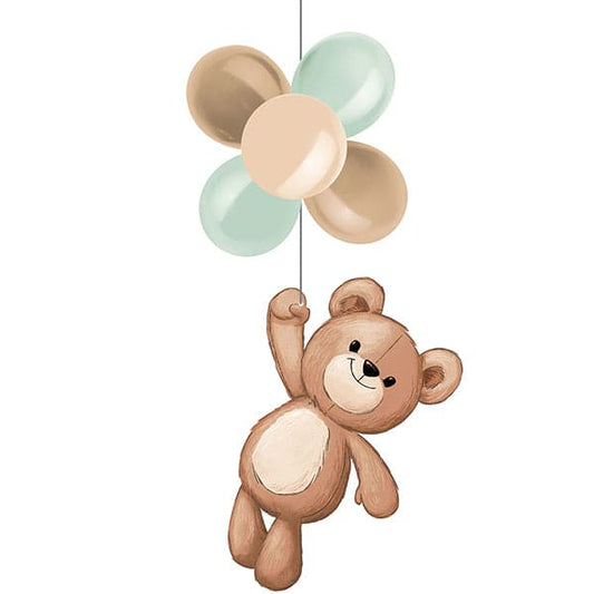 Teddy Bear with Balloons Hanging Decor