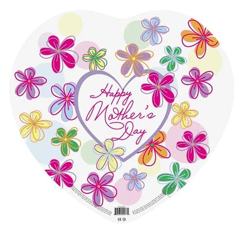Happy Mother's Day with Colorful Flowers 18in Metallic Balloon