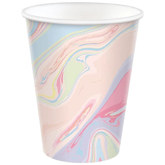 Marble Pastel 12oz Paper Cups  20ct