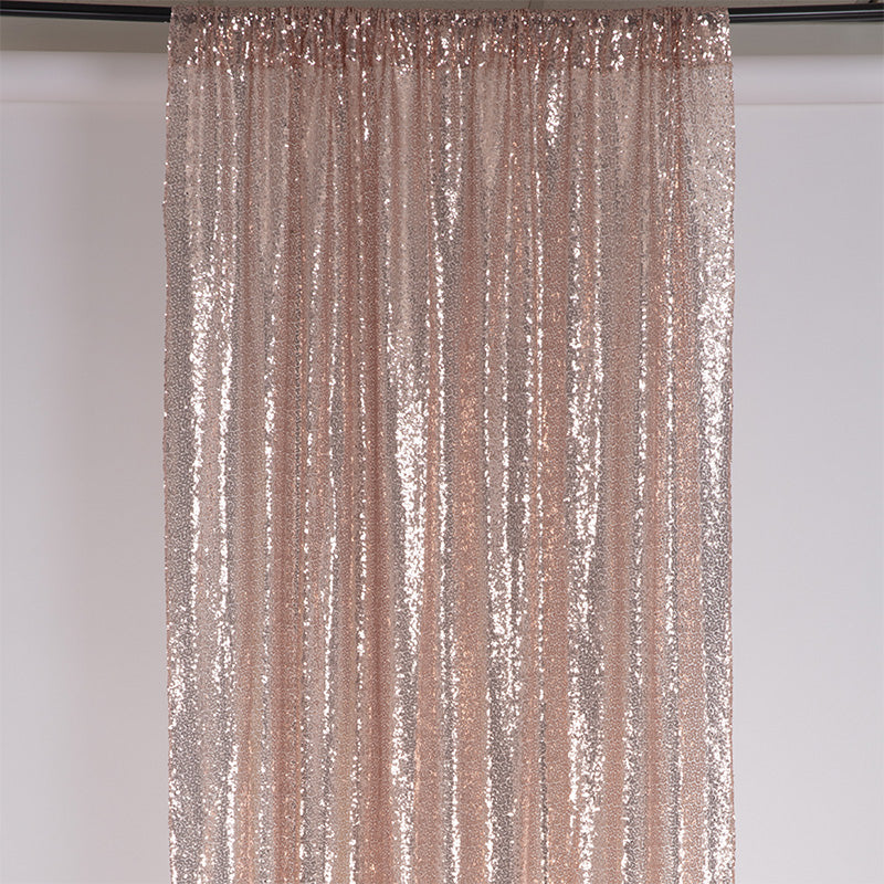 Sequin Backdrop Curtain Rose Gold 5ft x 10ft