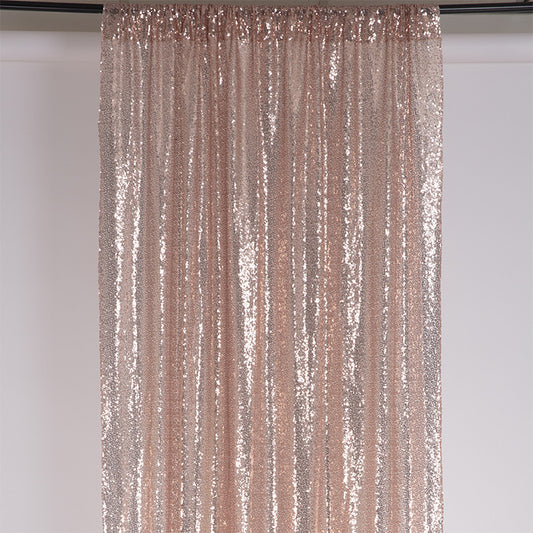 Sequin Backdrop Curtain Rose Gold 5ft x 10ft