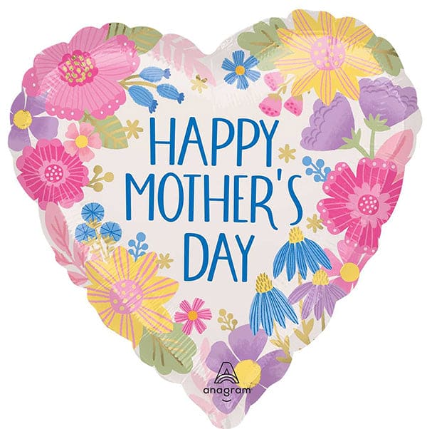 Mother's Day Botanical 18in Metallic Balloon