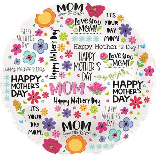 Mother's Day Sentiments 18in Metallic Balloon