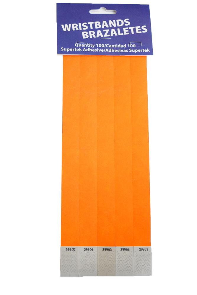 Orange Wristbands - 100ct
