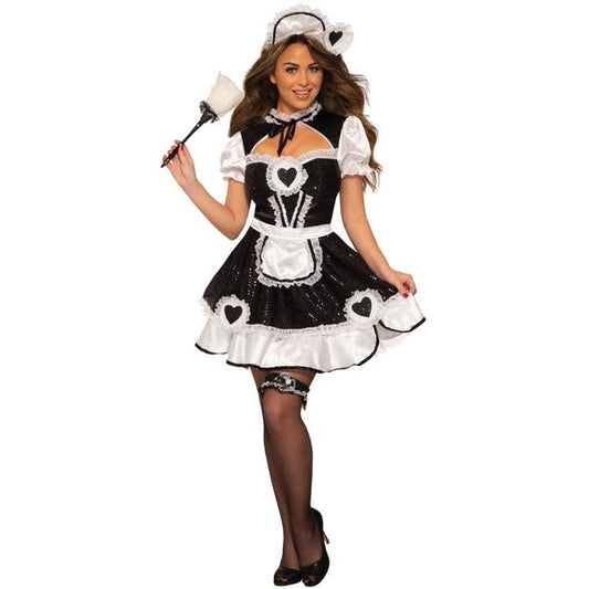 Sequin French Maid Woman Costume