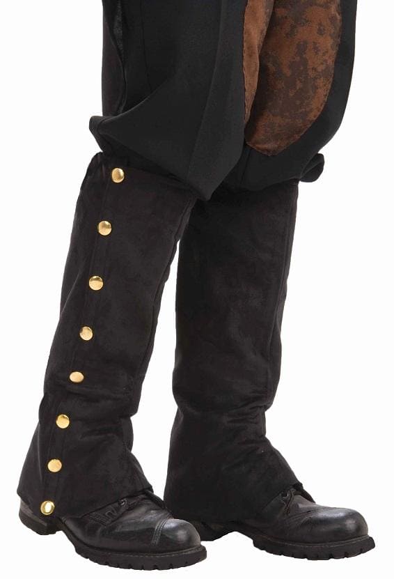 Black Suede Steampunk Spats