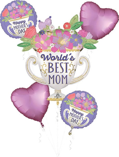 Mother's Day Trophy Balloon Bouquet 5ct
