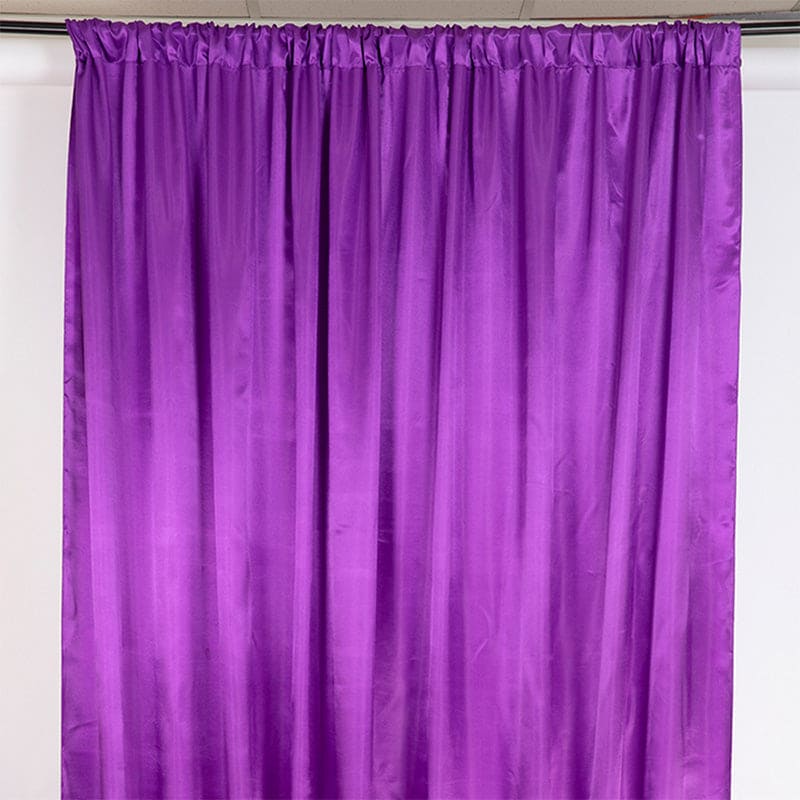 Satin Backdrop Curtain Purple 10ft x 10ft
