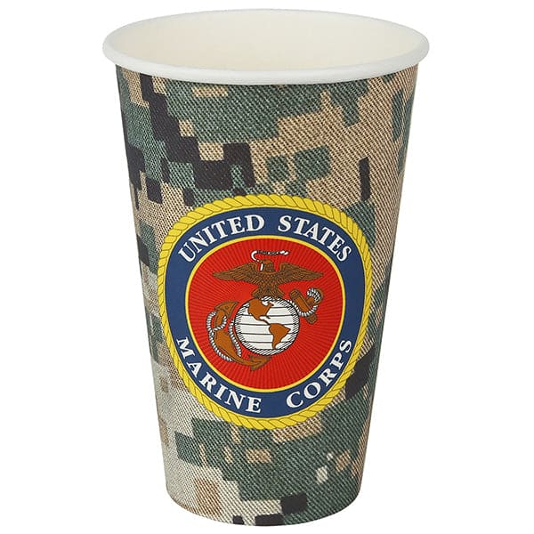 United States Marines 16oz Paper Cups 8ct